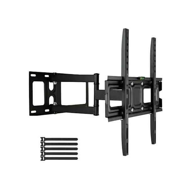 TV-vægbeslag 32-60 tommer, stort bundstativ med enkelt pendul, vandret boble, VESA 400 x 400 mm (maks. 35 kg), vipbart -10°10° KLB