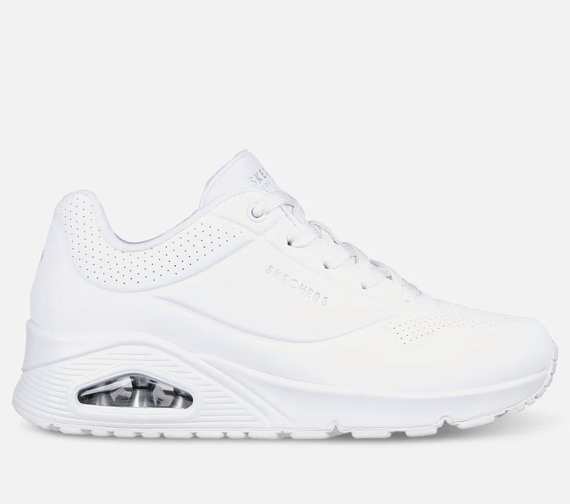Skechers Uno - Stand On Air, str. 39 - Hvid Dame sko med stødabsorberende Air-Cooled Memory Foam