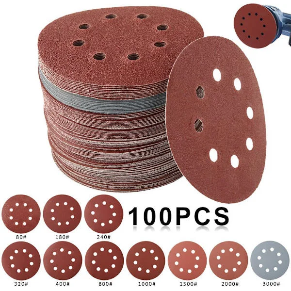 Slipeskiver 100 stk, Slipeskiver 80/180/240/320/400/800/1000/15