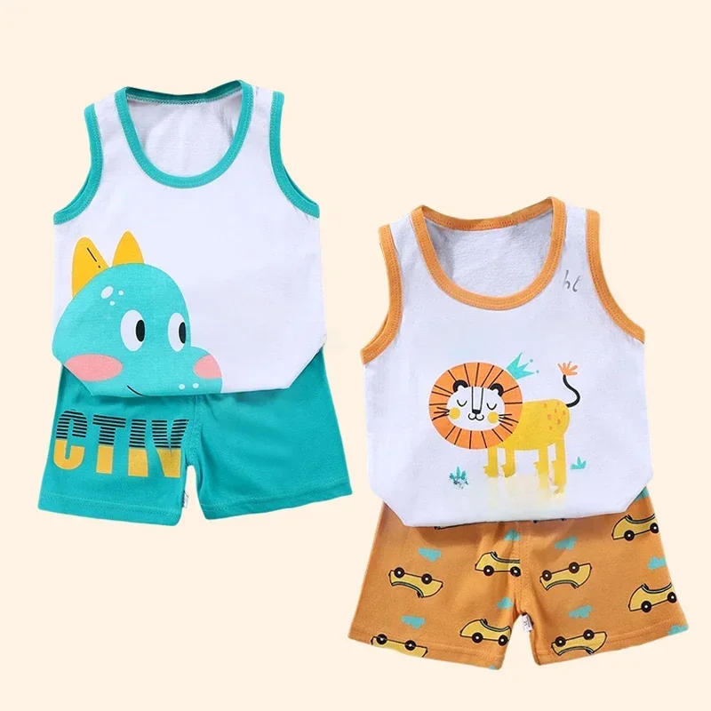 AliExpress - Kinder Sets Kinder Weste Anzug 2PCS Set Sommer Baumwolle T-Shirt Mädchen Shorts Kleidung Kinder Jungen Mädchen Ärmellose Anzug Tragen 