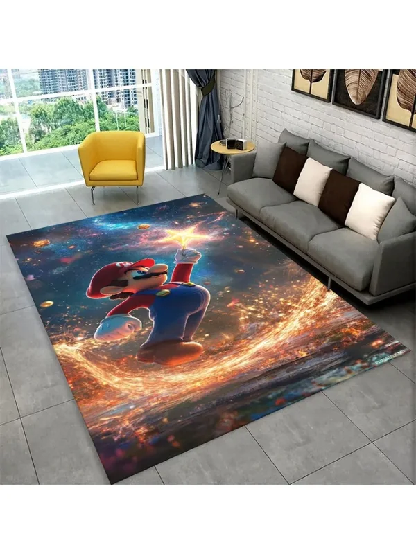 AliExpress - Cartoon M-Mario Bros Spielteppich für Spielzimmer Schlafzimmer Wohnzimmer Sofa Heimdekoration, Kinder-Teppich Rutschfeste Bodenmatte 