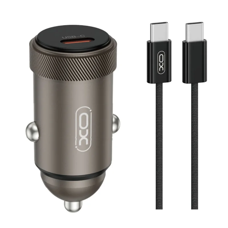 XO Billader med USB-C PD 30 W - inkl. USB-C til USB-C-kabel