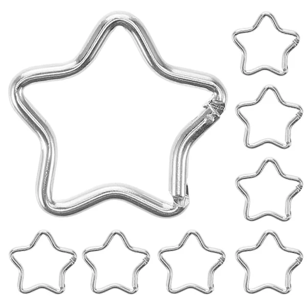 10 stjärnformade klämmor Bärbar karbinhake Aluminiumlegering Karbinhake Lätt och pålitlig Karbinhake Nyckelringsklämmor för nycklar Väskor och 