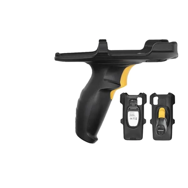 Triggerhandtag, Hållbar plast, 5,5 x 2,5 x 1 tum, Kompatibilitet med Zebra TC21 TC26, Utformad för bekväm grepp, Uppfyller säkerhetsstandarder