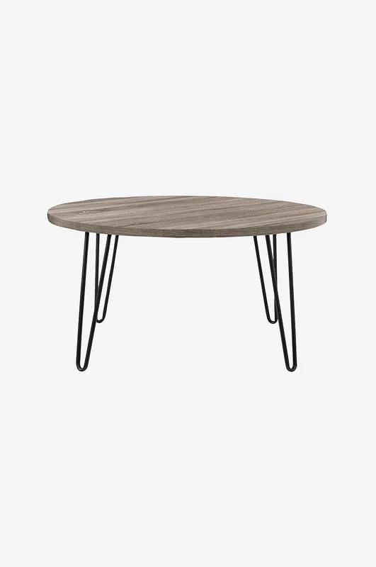 Dorel Home - Sohvapöytä Owen Retro Round - Ruskea - Sohvapöydät - - Homeroom