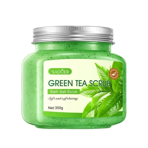 Frugt-duftende eksfolierende scrub, rensende og purificerende scrub, grøn te scrub 350g