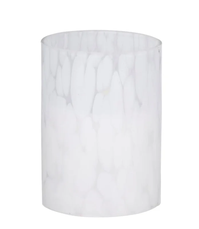 LED-lykt i glass Ø9 x 12 cm / batteridrevet LED-lykt i glass / dekorativ LED-lykt