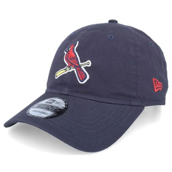 New Era - MLB Blauw unconstructed Cap - St. Louis Cardinals MLB Core Classic 9TWENTY Navy Dad Cap @ Hatstore