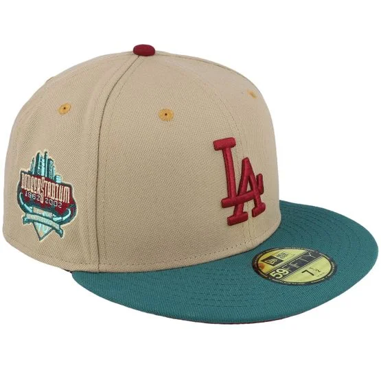 New Era - MLB Béžová fitted Kšiltovka - Los Angeles Dodgers Tropical Touch 59FIFTY Camel Fitted @ Hatstore