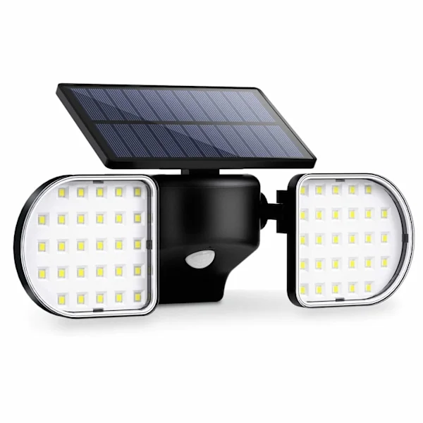 Solar Garasjelys 56 LED Utendørs Solar Vegglampe med Vanntett Panel Solcellelys Bevegelsessensor Sikkerhet