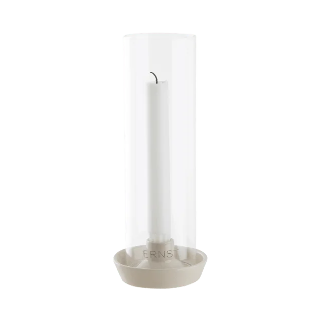 ERNST Ljusstake med glas, 23,5 cm, vit Dekoration D9 H23,5