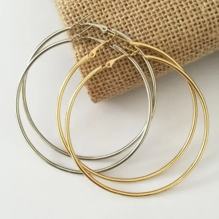 AliExpress - Mode-sieraden Ronde Grote Hoepel Oorbellen Voor Vrouwen Mannen Accessoires Oor Ring Goud Zilver Kleur 2.5-10 cm Oorbel haken Paar Gift