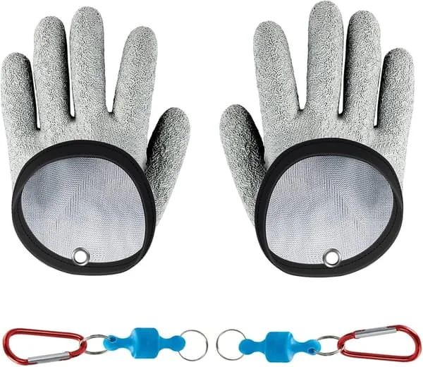 2 stk fiskehansker, jakthansker, vanntette fiskehansker, fiskehansker, med magnetisk bu