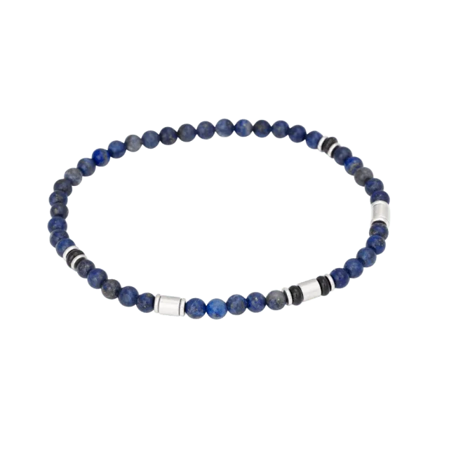 by BILLGREN Benton Beadsarmband Armband Herr Blå 19cm