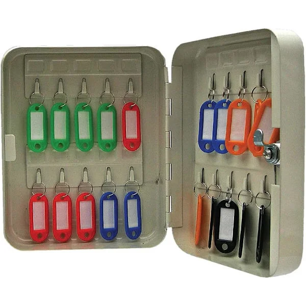Key Cabinet with 20 Keys, Lockable and Wall-Mountable