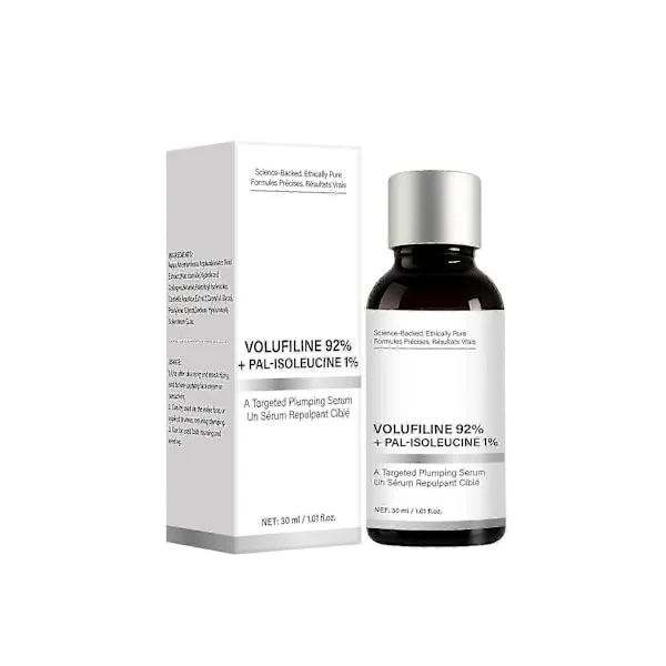 Volufiline 92% + Pal-Isoleucine 1% Plumping Serum, Plumping Serum, Volufiline Serum för volymförlust, förbättrar hudens elasticitet, 30ML (1 st)