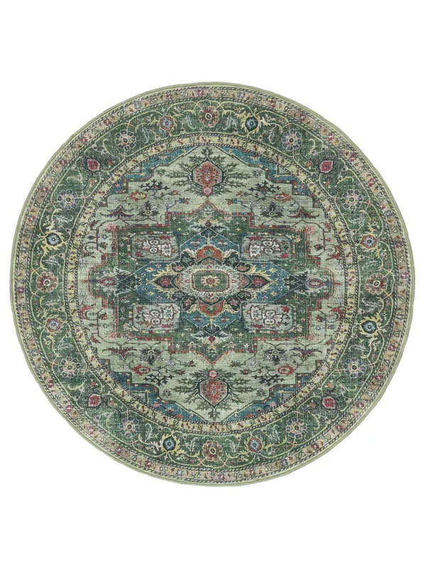 Alfombras Cocina Georgia Oriental Ø 120 Algodón Verde/Multicolor