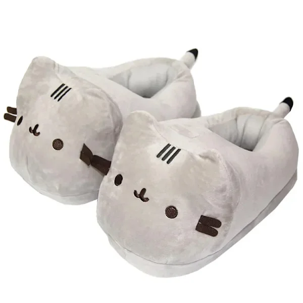 Kawaii Pusheen Bomulds Hjemmesko Vinter Tegneserie Anime Figurer Komfortable Varme Sko med Bløde Såler Drenge Piger Fødselsdags Julegave Pusheen{AZC} 