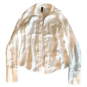 Vit sidenskjorta/ skjortor/ blus/ blusar, y2k/ cyber/ alt/ 2000tal/ 00tal/ 90tal