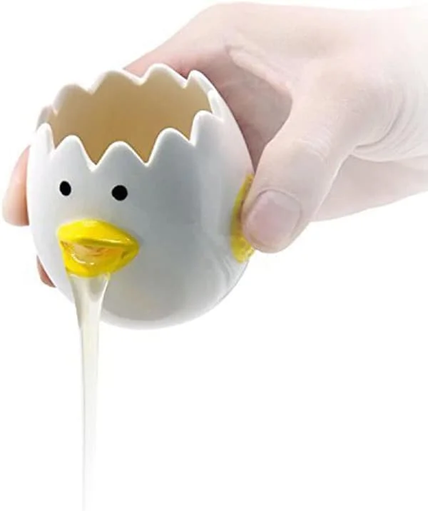 Søt Eggseparator, Keramikk Oppkast Kylling Eggeplomme Hvit Separator, Praktisk Husholdning Lite Eggfilter Splitter, Kjøkken Gadget Baking (Rosa)