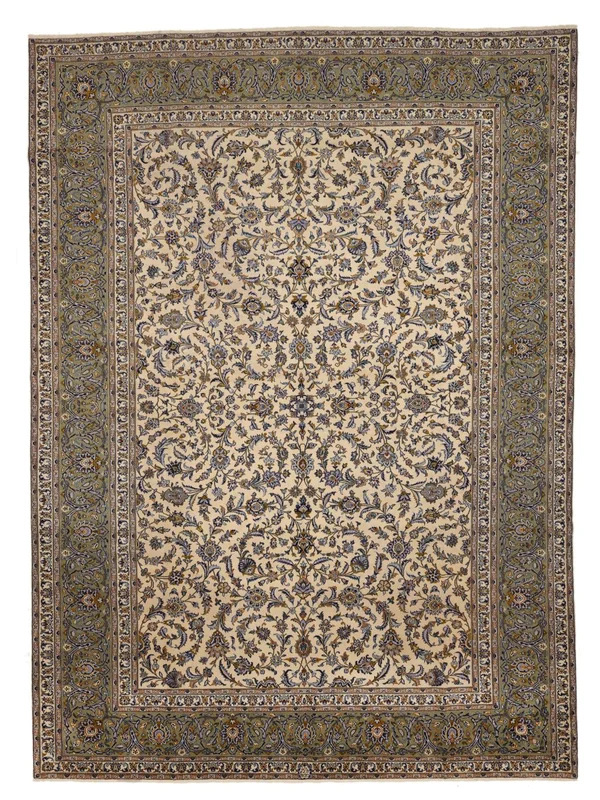 Floral Large Keshan Rug 310X429 Wool