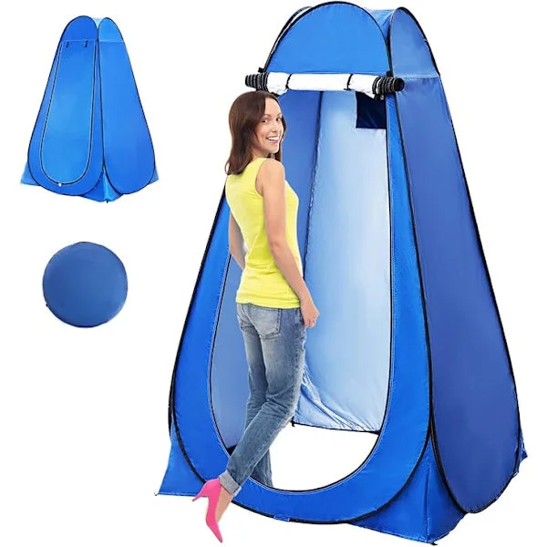 Pop Up Brusekabine Toilet Opbevaringsskab Camping Udendørs Shelter Øjeblikkelig Udendørs Toilet Camping Strand