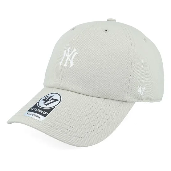 47 Brand - MLB Beige unconstructed Caps - New York Yankees MLB 47 Clean Up Grey Dad Cap @ Hatstore