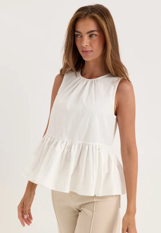 VILA - Viringa O-neck S/L TOP TOP Top - Snow White
