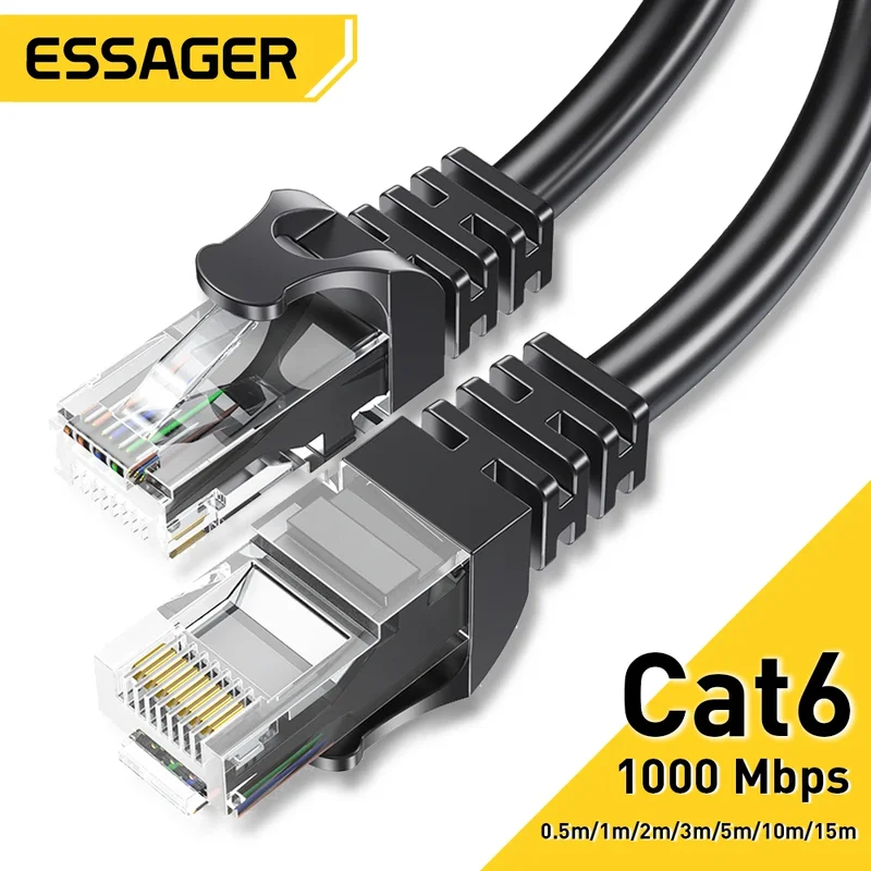 AliExpress - Essager Ethernet Kabel Cat6 Lan Kabel UTP CAT 6 RJ 45 Netzwerk Kabel 5m/10m/15m Patchkabel für Laptop Router RJ45 Netzwerk Kabel