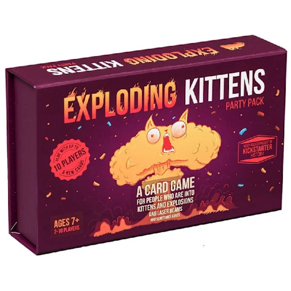 Exploding Kittens Party Pack från Exploding Kittens - Kortspel för vuxna, tonåringar och barn - Roliga familjespel - Ett ryskt roulette-kortspel