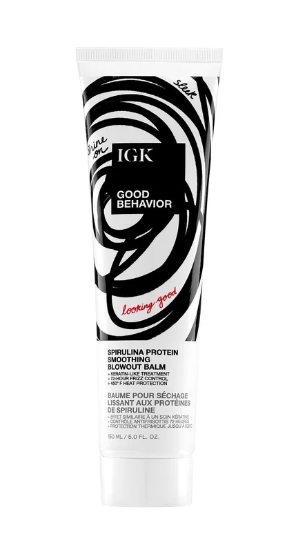 IGK Good Behavior Spirulina Protein Smoothing Blowout Balm 150 ml, Hår, Shampoo & Hårpleje, Leave-in Conditioner