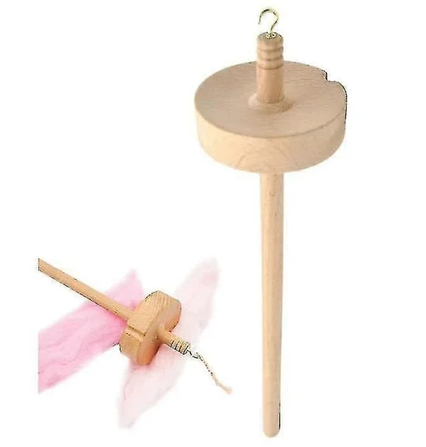 Toppslända Spinn Tre Spindel Kit, Utskåret Design Garnspinner, Håndspinning Ull Startsett Plantefiber Spinning A