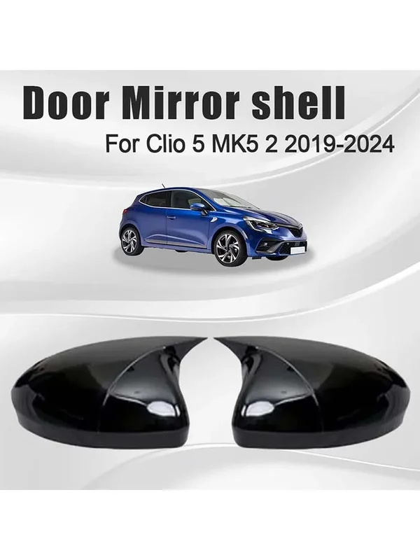 AliExpress - Housse de protection de remplacement, coque de rétroviseur de porte noir brillant pour Clio 5 MK5 2 2019 2020 2021 2022 2023 2024, 