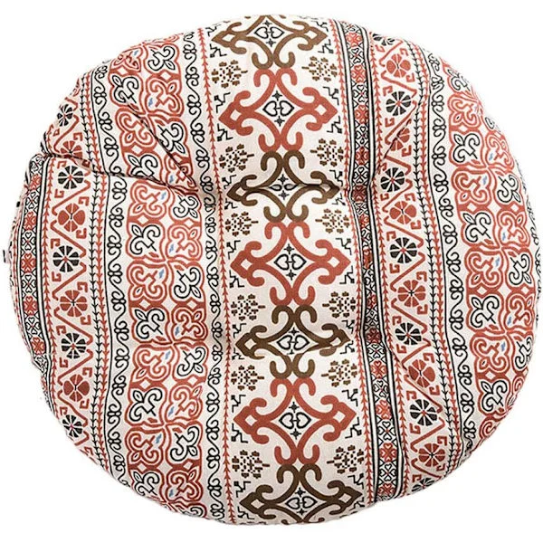 Tuolinpehmuste, pyöreä, istuinpehmuste, kukkakuvio, eläinpainatus, istuinpehmuste ulkokäyttöön, puutarhaan, parvekkeelle, 40 cm, puuvilla ja pellava, 