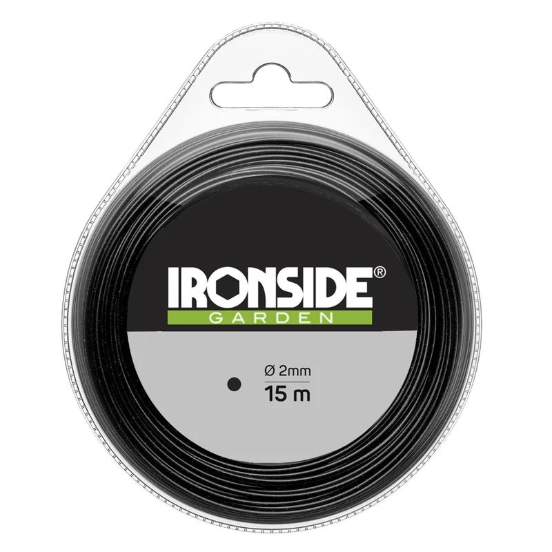 Ironside 500361 Trimmertråd 15 m 2,4 mm, Trädgårdsmaskiner