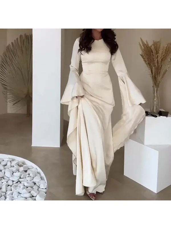AliExpress - Eid Muslimische Frauen Kleid Abaya Flare Hülse Vestidos Largos Party Kaftan Jalabiya Ramadan Lange Kleider Dubai Kaftan Arabischen Robe 