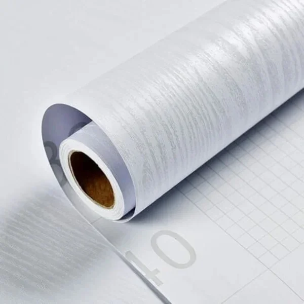 Self-adhesive paper for furniture wood white decoration wallpaper waterproof 40x300cm office cabinet decorative furniture renovation stickers