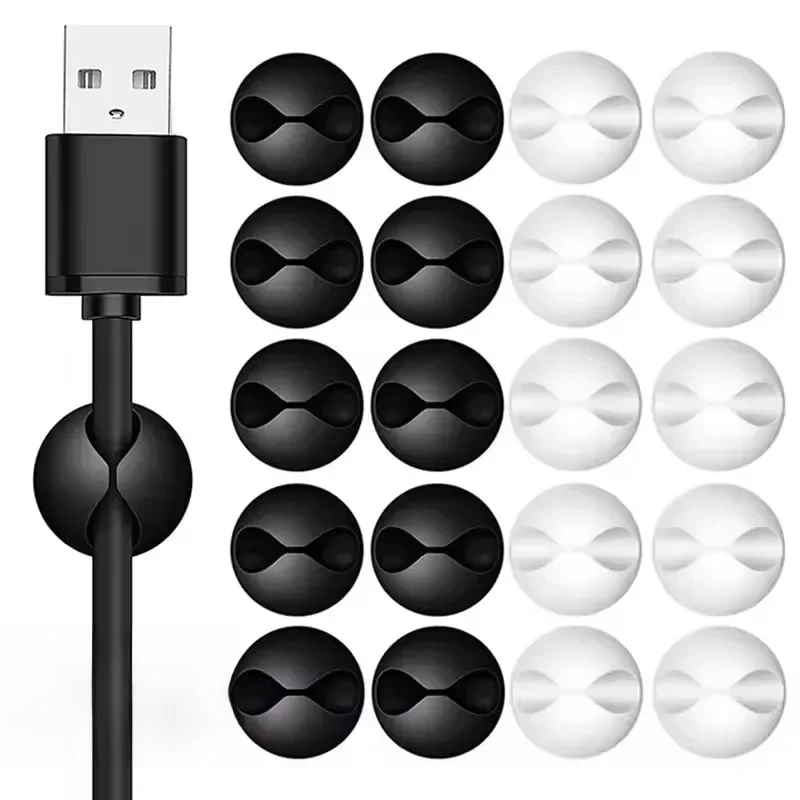 AliExpress - 5/50Pcs Mini Kabel Wickler Organizer USB Ladekabel Clips Schreibtisch Ordentlich Organizer Draht Kabel Halter Protektoren in Home Office 
