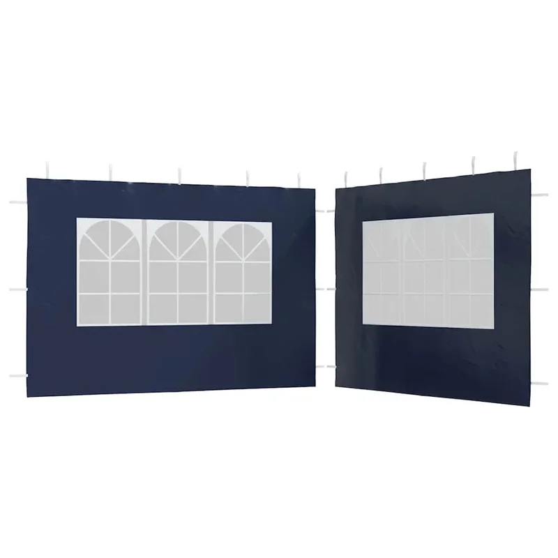 AliExpress - 2-teilige Partyzeltwand mit blauem PE-Fenster, Familien-Campingzelt, großes Vordach, tragbares Faltzelt, Sonnenschutz, wasserdichte 