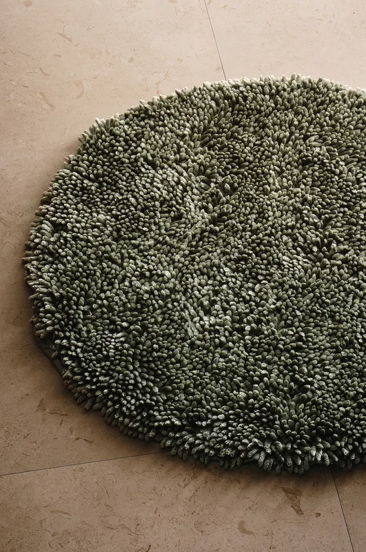 Jotex - Ronde Badmat ø 80 Cm Groen Groen - RAQUEL - Koop Badmatten bij Jotex