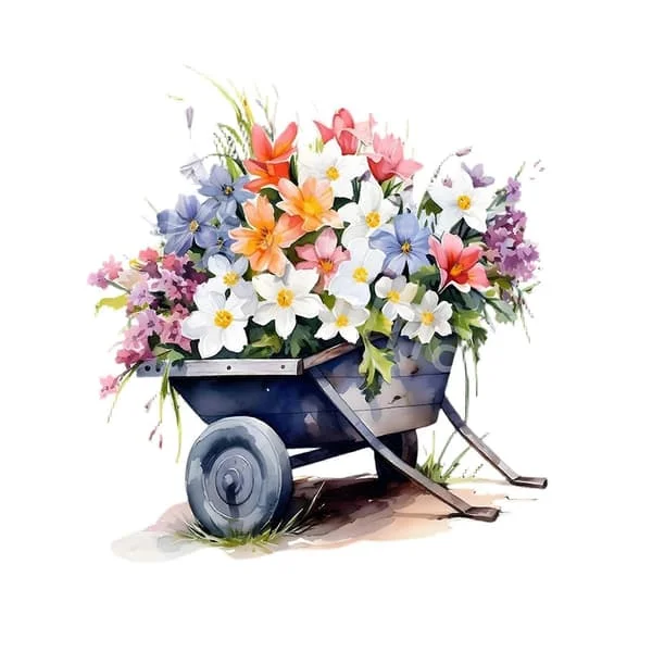 Vindusdekor med vognblomster - Ikke-klebende vanntett statisk klamring - for vegger, dører og vinduer - Bad Soverom