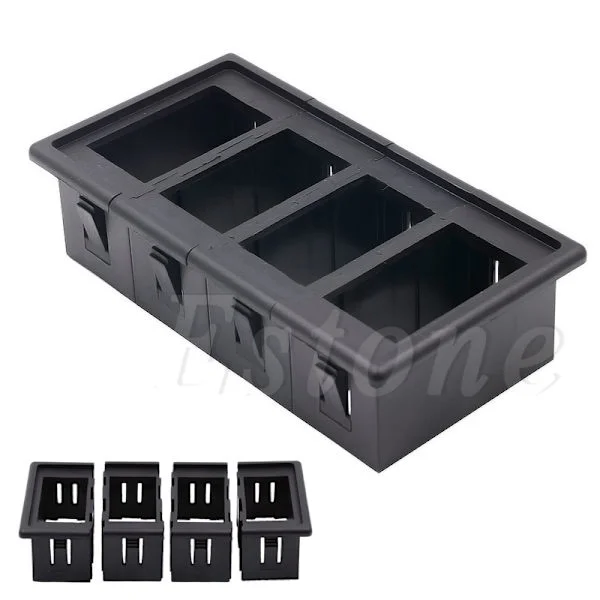 4 Gang Boat Rocker Switch Clip Panel Patruljeholder Hus til ARB Carling