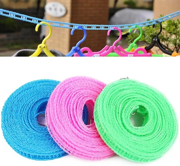 3-pack Clothesline - Clothesline - Drying Lines - Clothes Wire - 5m - Windproof Non-slip Clothesline - Camping Equipment - Outdoor - Portable