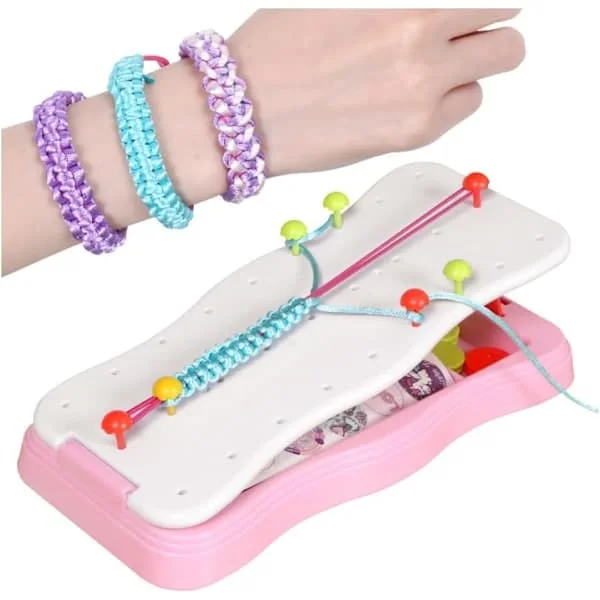 DIY Hand Rope Braiding Set, Stretchy Bracelet Making Kit, Colorful Friendship Bracelet Maker, DIY Rope Bracelets, Friends