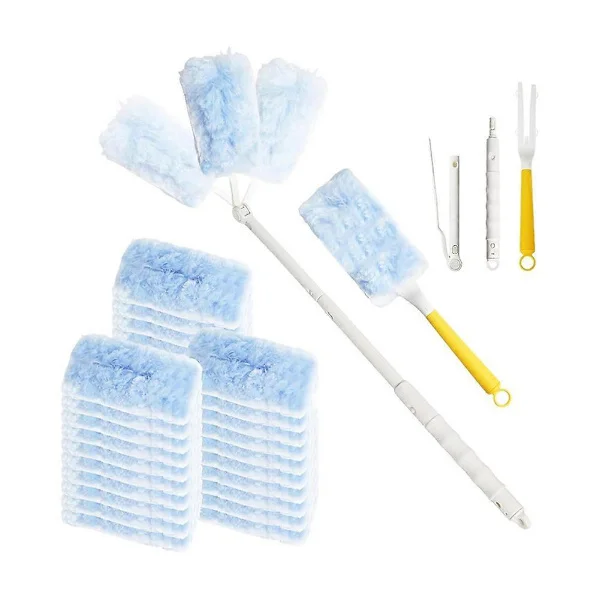 För Swiffer Duster Dust Magnet Refill Set, Duster för Swiffer Teleskopstång Stark Adsorption Djurhår, Damm, Allergener