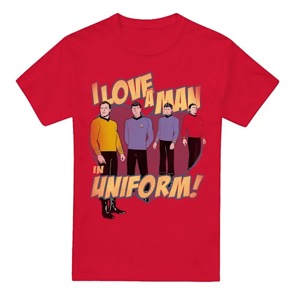 Star Trek Herr T-shirt Man in Uniform 4XL Röd