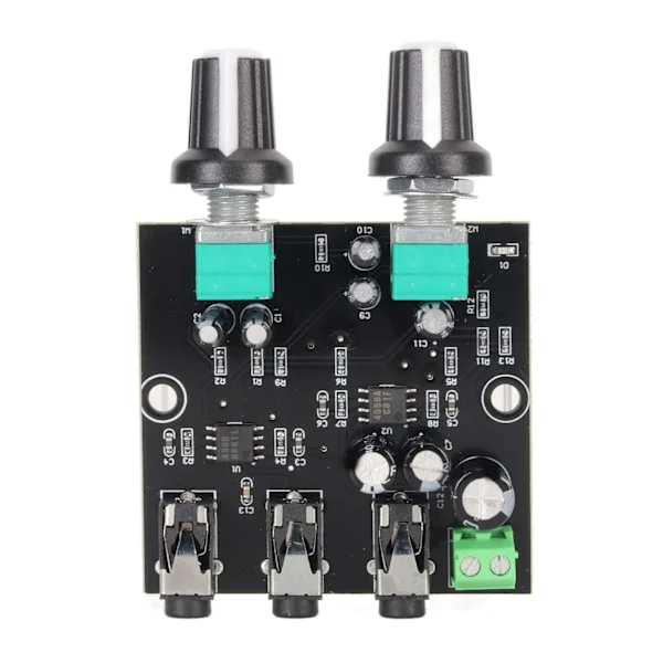 2-kanals stereoljudmixer-kortmodul med hörlursförstärkare 5-12V DC-ingång enkel utgång