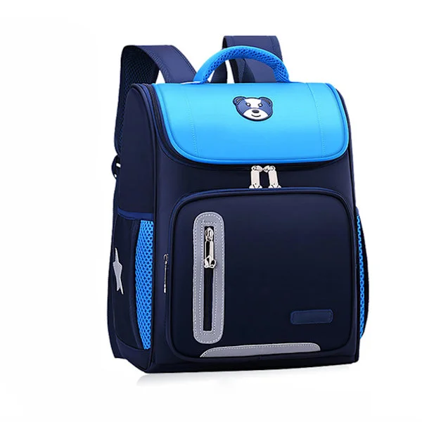 Ergonomic School Bag for Kids, Reflective, Trendy School Backpack, Primary School Student Accessories Lake Blue Small size