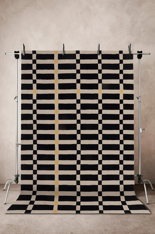 Jotex - Ullteppe 200x300 Cm Ull/Ull Beige/svart FIORELLA - Kjøp Ulltepper hos Jotex