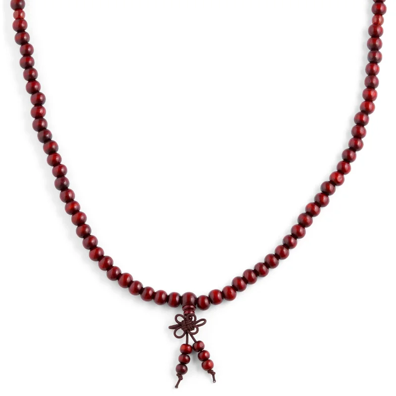 Dark Wooden Beaded Necklace for Men - Beaded necklaces